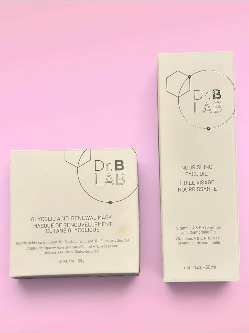 Dr. B Lab Skincare Bundle Glycolic Mask & Nourishing Face Oil
